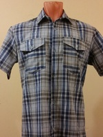Рубашка мужская короткий рукав (39-40-) "Шотландка"